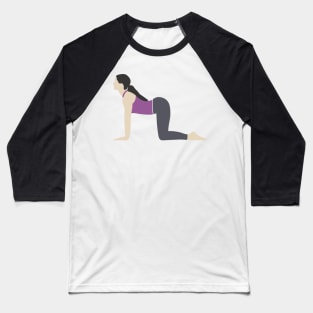 Cow Yoga Pose Baseball T-Shirt